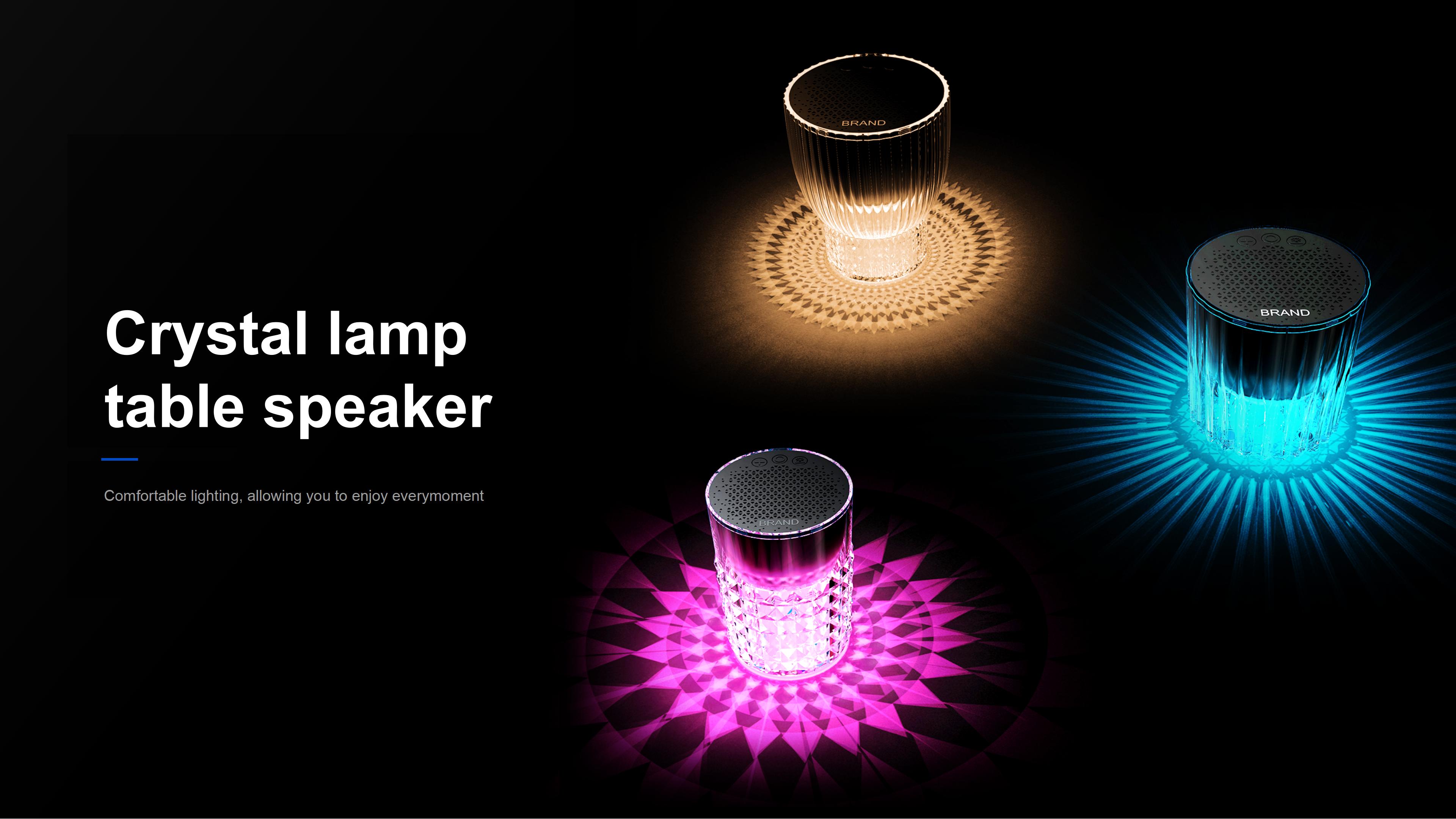 Crystal lamp table speaker